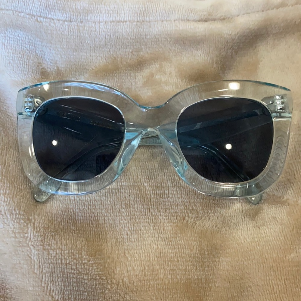 CELINE Butterfly Sunglasses in Transparent Ice Blue